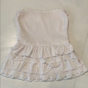 Tube top with lace details